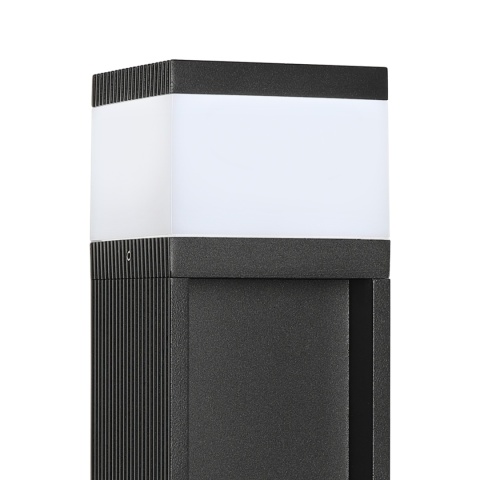 Nowoczesna lampa ogrodowa VESPER słupek - czarna IP44 G9