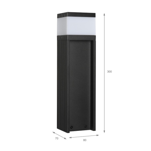 Nowoczesna lampa ogrodowa VESPER słupek - czarna IP44 G9