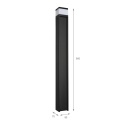 Nowoczesna lampa ogrodowa VESPER słupek - czarna IP44 G9 80CM