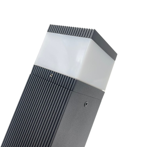 Nowoczesna lampa ogrodowa VESPER słupek - czarna IP44 G9 80CM