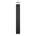 Nowoczesna lampa ogrodowa VESPER słupek - czarna IP44 G9 80CM
