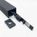 Nowoczesna lampa ogrodowa VESPER słupek - czarna IP44 G9 80CM