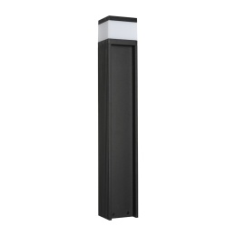 Nowoczesna lampa ogrodowa VESPER słupek - czarna IP44 G9 50CM