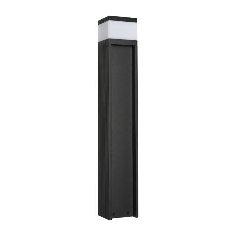 Nowoczesna lampa ogrodowa VESPER słupek - czarna IP44 G9 50CM