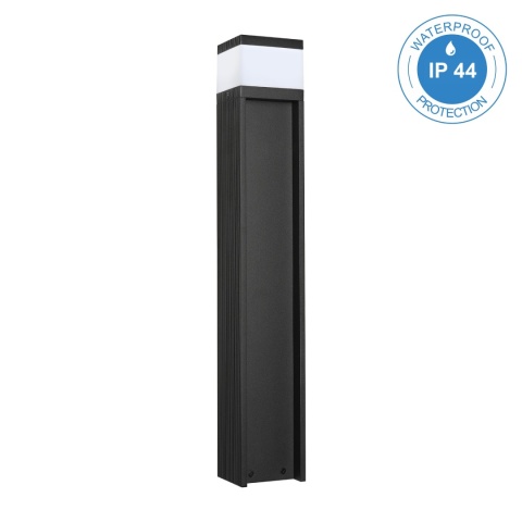 Nowoczesna lampa ogrodowa VESPER słupek - czarna IP44 G9 50CM