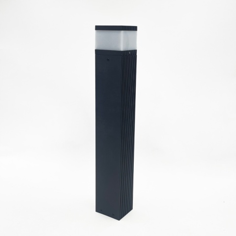 Nowoczesna lampa ogrodowa VESPER słupek - czarna IP44 G9 50CM