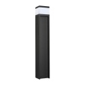 Nowoczesna lampa ogrodowa VESPER słupek - czarna IP44 G9 50CM