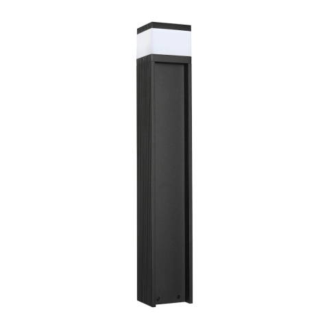 Nowoczesna lampa ogrodowa VESPER słupek - czarna IP44 G9 50CM