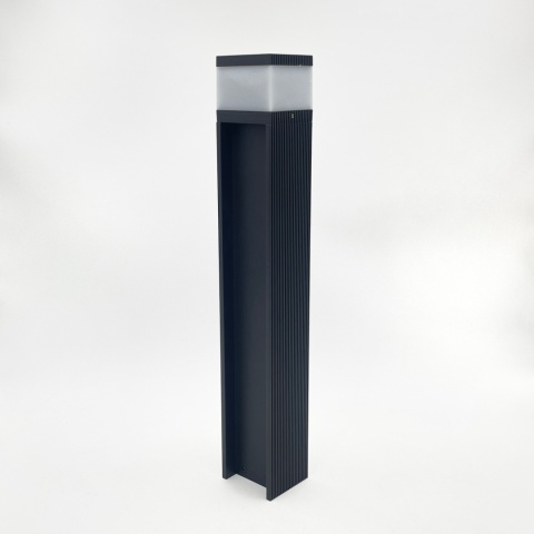 Nowoczesna lampa ogrodowa VESPER słupek - czarna IP44 G9 50CM