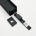 Nowoczesna lampa ogrodowa VESPER słupek - czarna IP44 G9 50CM