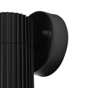 Nowoczesna lampa ogrodowa - kinkiet LANTHEA czarny IP44 klosz ryflowany GU10