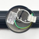 Nowoczesna lampa ogrodowa 2-punktowa - kinkiet LANTHEA czarny IP44 klosz ryflowany GU10