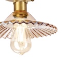 Nowoczesna lampa PATYNA sufitowa TRISH klosz bursztynowy - szkło