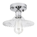 Nowoczesna lampa sufitowa TRISH klosz transparentny CHROM