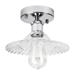 Nowoczesna lampa sufitowa TRISH klosz transparentny CHROM