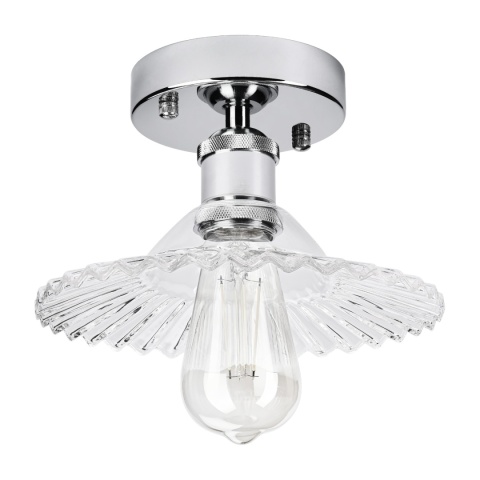Nowoczesna lampa sufitowa TRISH klosz transparentny CHROM