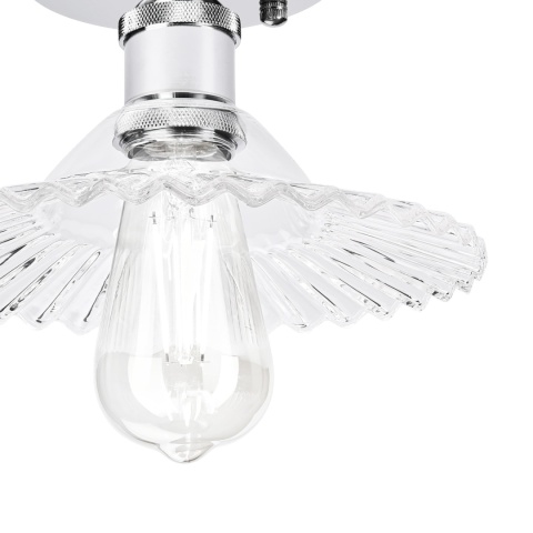 Nowoczesna lampa sufitowa TRISH klosz transparentny CHROM