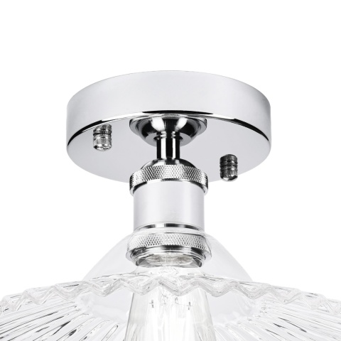 Nowoczesna lampa sufitowa TRISH klosz transparentny CHROM