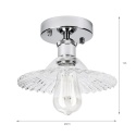 Nowoczesna lampa sufitowa TRISH klosz transparentny CHROM