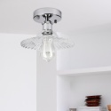 Nowoczesna lampa sufitowa TRISH klosz transparentny CHROM
