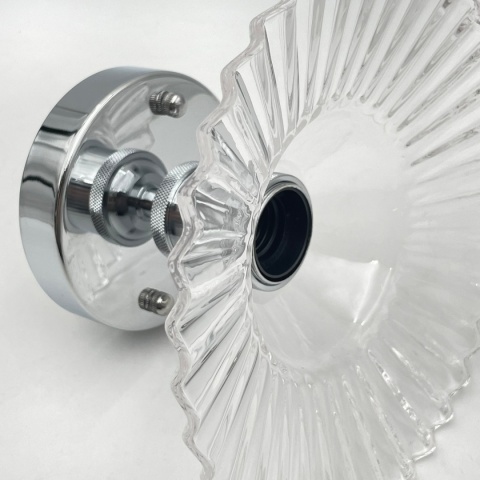 Nowoczesna lampa sufitowa TRISH klosz transparentny CHROM