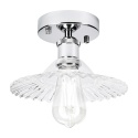 Nowoczesna lampa sufitowa TRISH klosz transparentny CHROM