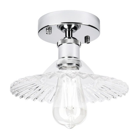 Nowoczesna lampa sufitowa TRISH klosz transparentny CHROM