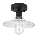 Nowoczesna lampa sufitowa TRISH klosz transparentny CZARNA