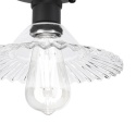 Nowoczesna lampa sufitowa TRISH klosz transparentny CZARNA