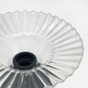 Nowoczesna lampa sufitowa TRISH klosz transparentny CZARNA
