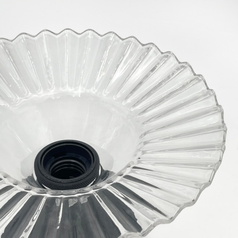 Nowoczesna lampa sufitowa TRISH klosz transparentny CZARNA