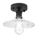 Nowoczesna lampa sufitowa TRISH klosz transparentny CZARNA