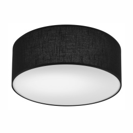 Nowoczesna lampa sufitowa VIVIAN plafon tkanina CZARNA 1-punktowa E27