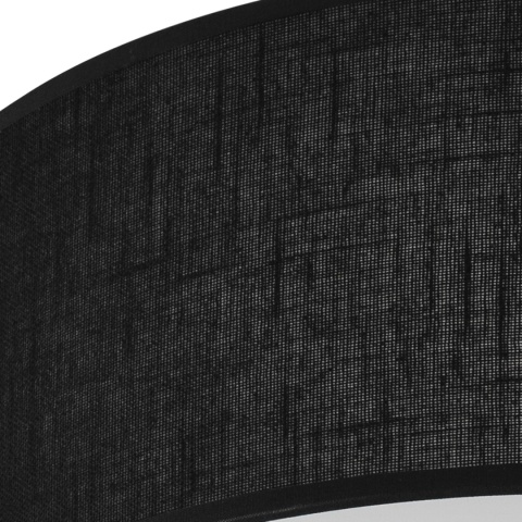 Nowoczesna lampa sufitowa VIVIAN plafon tkanina CZARNA 1-punktowa E27