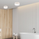 Nowoczesna lampa sufitowa VIVIAN plafon KREM - tkanina 1-punktowa E27