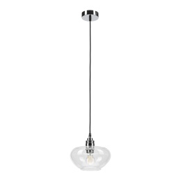 Nowoczesna lampa wisząca 1-punktowa FLO chrom E27