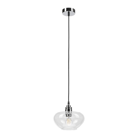 Nowoczesna lampa wisząca 1-punktowa FLO chrom E27
