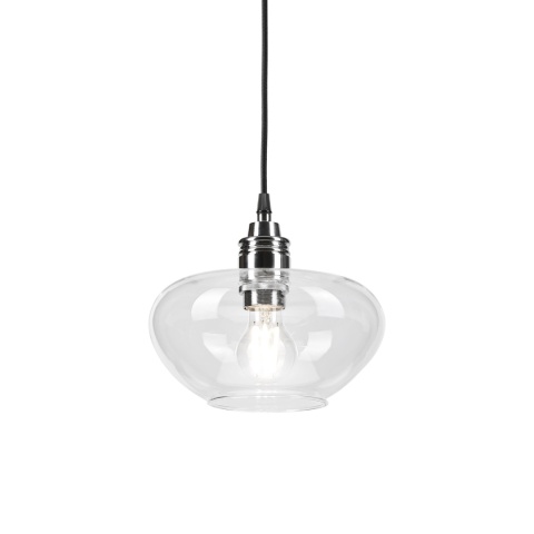 Nowoczesna lampa wisząca 1-punktowa FLO chrom E27