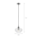 Nowoczesna lampa wisząca 1-punktowa FLO chrom E27