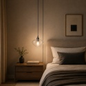 Nowoczesna lampa wisząca 1-punktowa FLO chrom E27