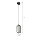Nowoczesna lampa wisząca BONNIE 5W LED czarno-złota