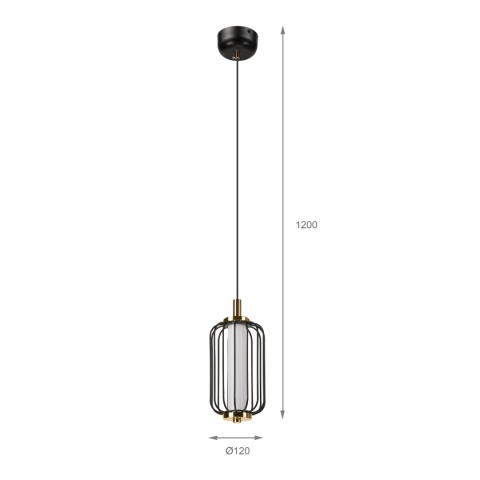 Nowoczesna lampa wisząca BONNIE 5W LED czarno-złota
