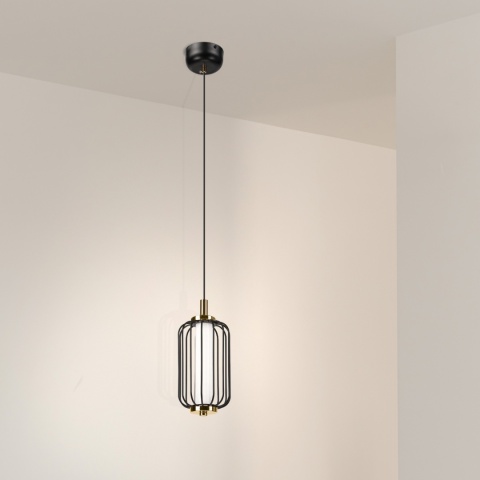 Nowoczesna lampa wisząca BONNIE 5W LED czarno-złota