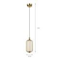 Nowoczesna lampa wisząca BONNIE 5W LED złota