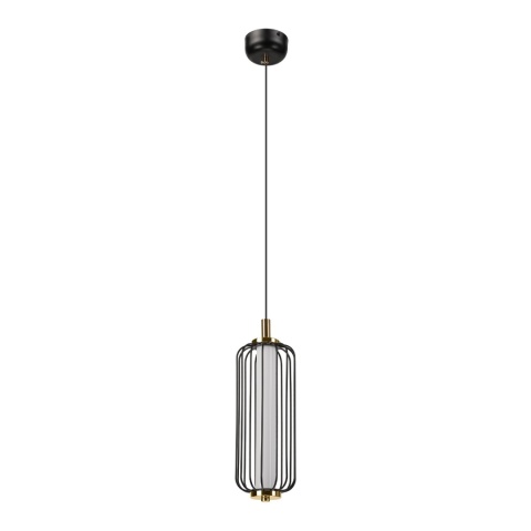 Nowoczesna lampa wisząca BONNIE 7W LED czarno-złota