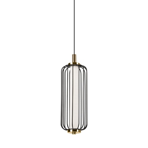 Nowoczesna lampa wisząca BONNIE 7W LED czarno-złota