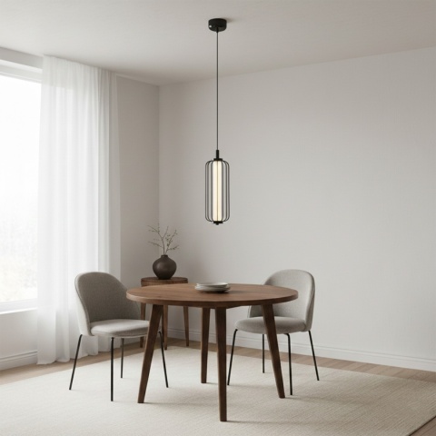 Nowoczesna lampa wisząca BONNIE 7W LED czarno-złota