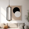 Nowoczesna lampa wisząca BONNIE 7W LED czarno-złota