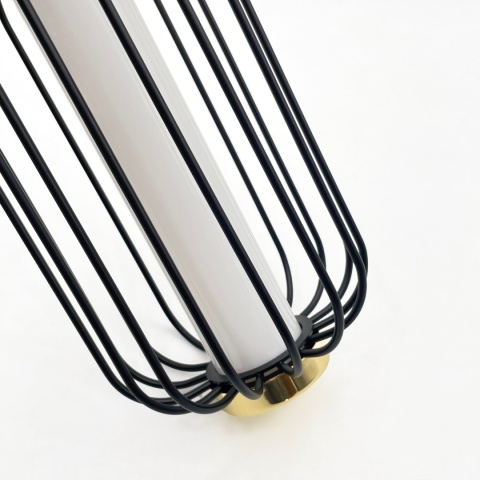 Nowoczesna lampa wisząca BONNIE 7W LED czarno-złota