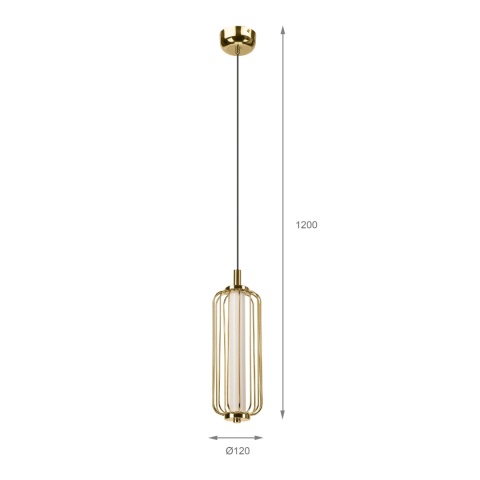 Nowoczesna lampa wisząca BONNIE 7W LED złota